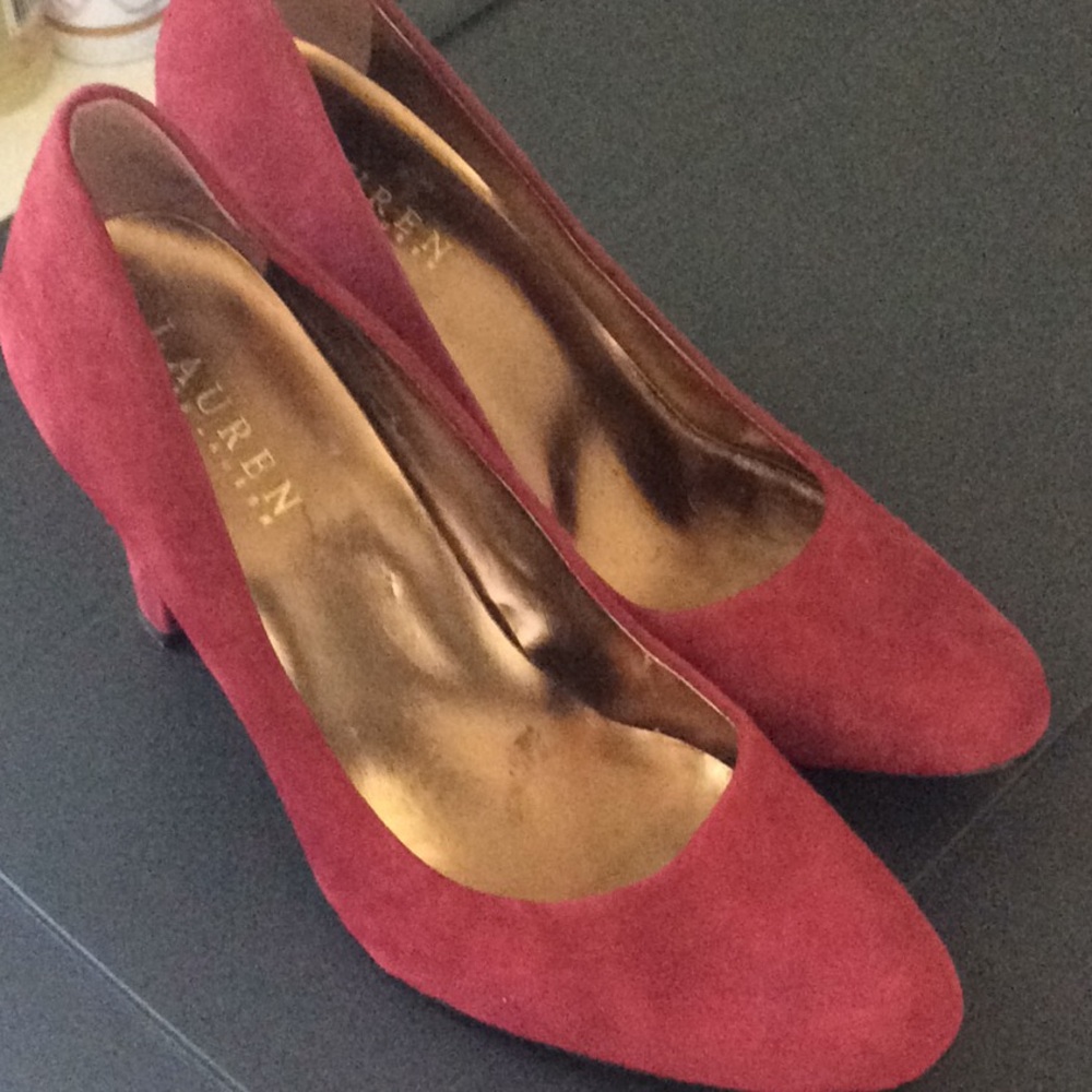 RALPH LAUREN ZAMORA LEATHER SUEDE SHOES SIZE 7.5